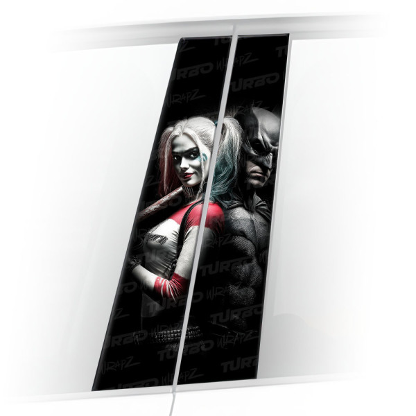 Sticker for car pillar Harley Quinn i Batman | TurboWrapz.com