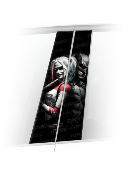 Sticker for car pillar Harley Quinn i Batman | TurboWrapz.com