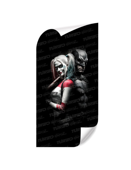 Sticker for car pillar Harley Quinn i Batman | TurboWrapz.com