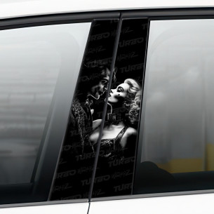 Naklejka na słupek samochodowy Harley Quinn i Joker | TurboWrapz.com 2