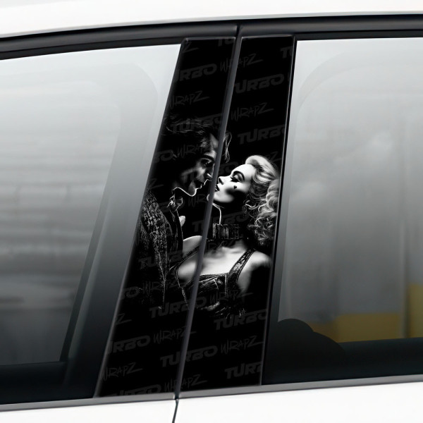 Sticker for car pillar Harley Quinn i Joker | TurboWrapz.com