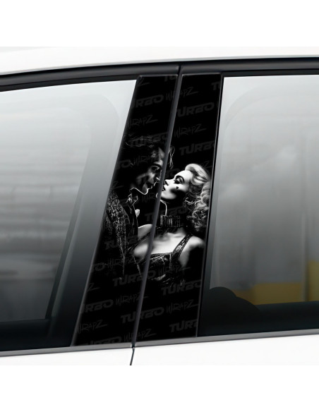 Sticker for car pillar Harley Quinn i Joker | TurboWrapz.com