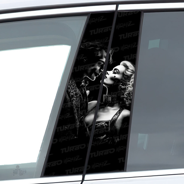 Sticker for car pillar Harley Quinn i Joker | TurboWrapz.com