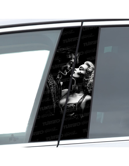 Sticker for car pillar Harley Quinn i Joker | TurboWrapz.com