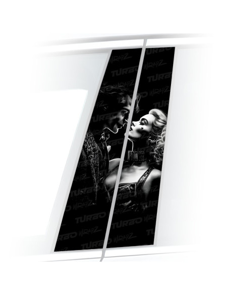Sticker for car pillar Harley Quinn i Joker | TurboWrapz.com