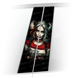 Sticker for car pillar Harley Quinn 2 | TurboWrapz.com