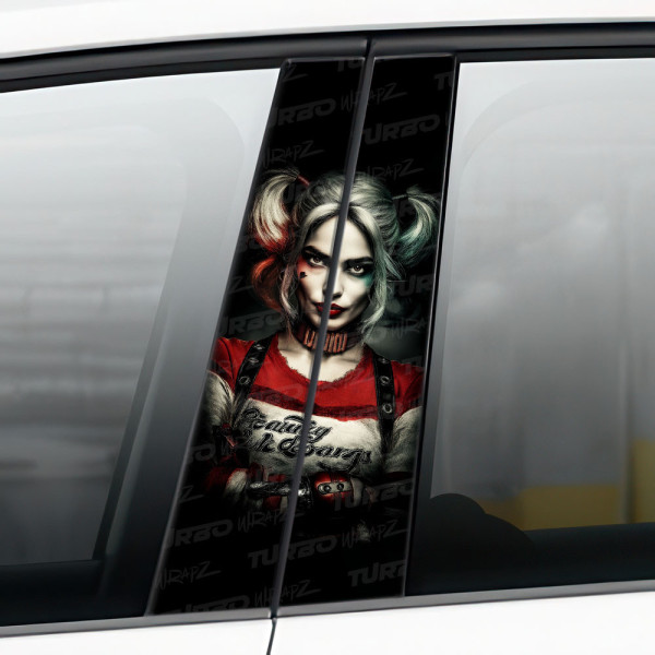 Naklejka na słupek samochodowy Harley Quinn 2 | TurboWrapz.com