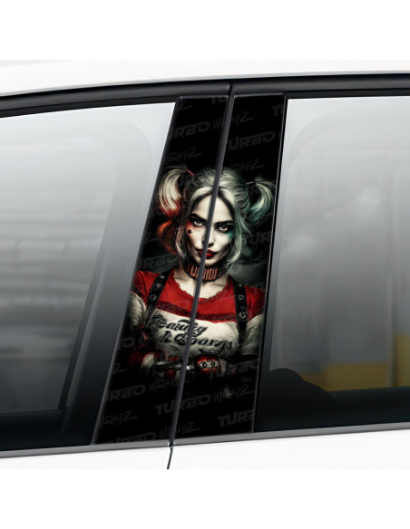 Sticker for car pillar Harley Quinn 2 | TurboWrapz.com