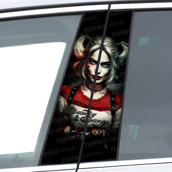 Naklejka na słupek samochodowy Harley Quinn 2 | TurboWrapz.com