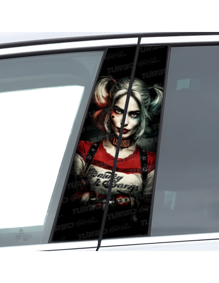Sticker for car pillar Harley Quinn 2 | TurboWrapz.com