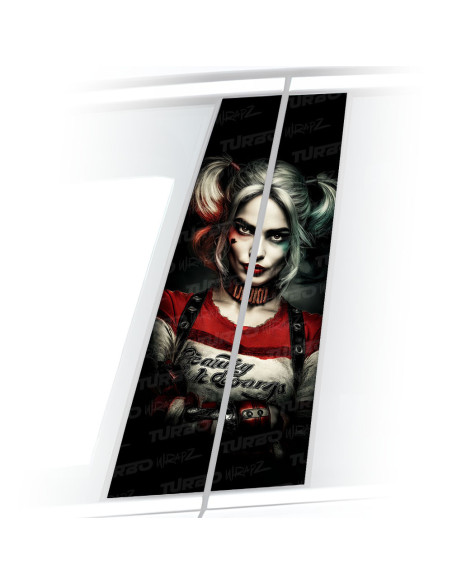 Sticker for car pillar Harley Quinn 2 | TurboWrapz.com