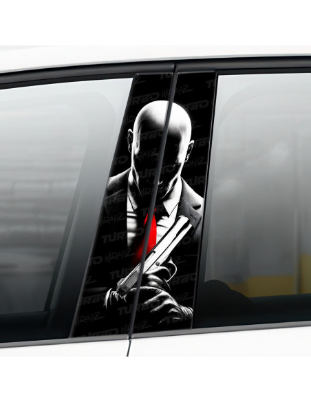 Sticker for car pillar Hitman | TurboWrapz.com