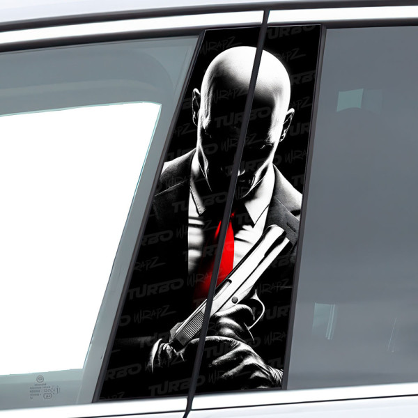 Sticker for car pillar Hitman | TurboWrapz.com