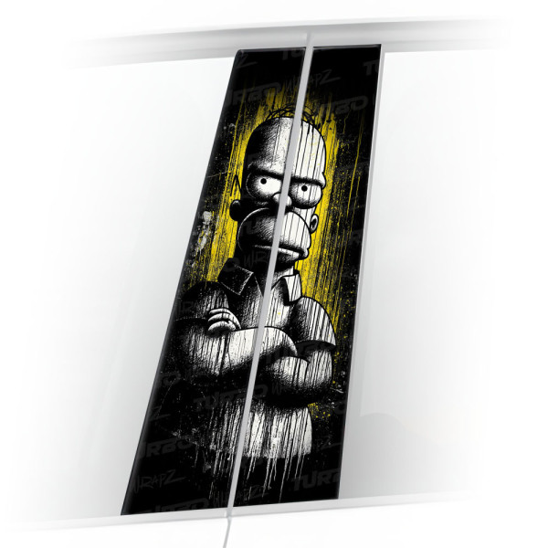 Sticker for car pillar Homer Art | TurboWrapz.com