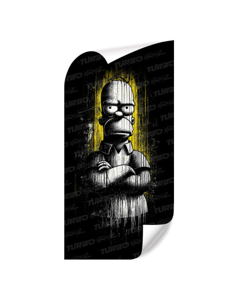 Sticker for car pillar Homer Art | TurboWrapz.com