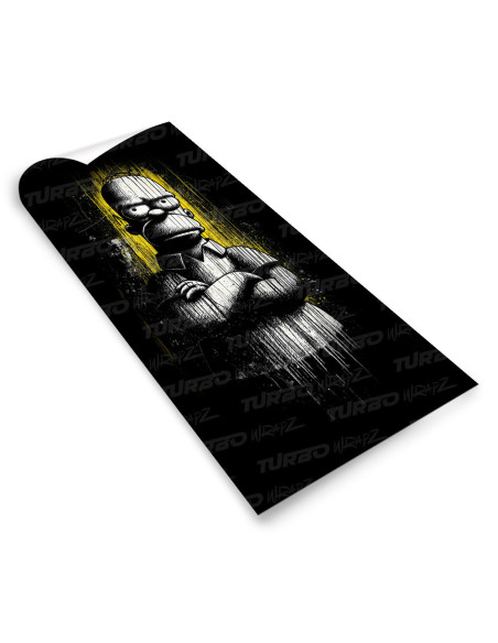 Sticker for car pillar Homer Art | TurboWrapz.com