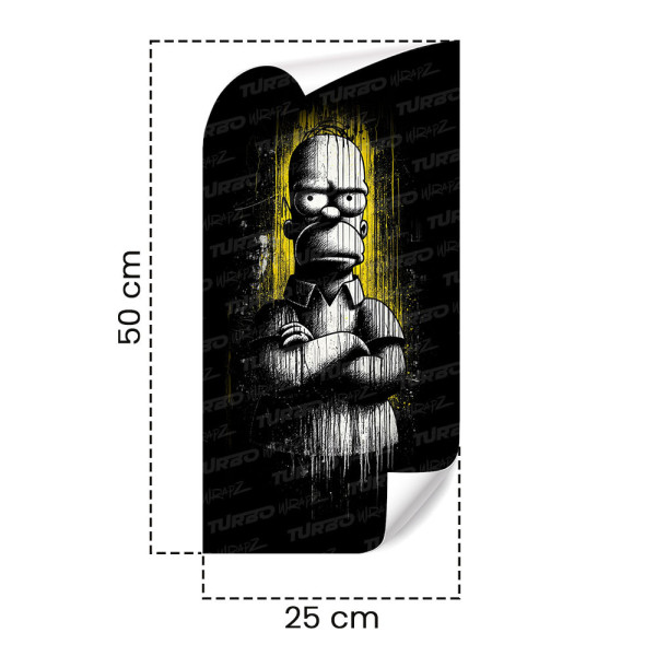 Sticker for car pillar Homer Art | TurboWrapz.com