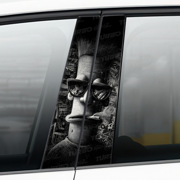 Sticker for car pillar Chill man | TurboWrapz.com