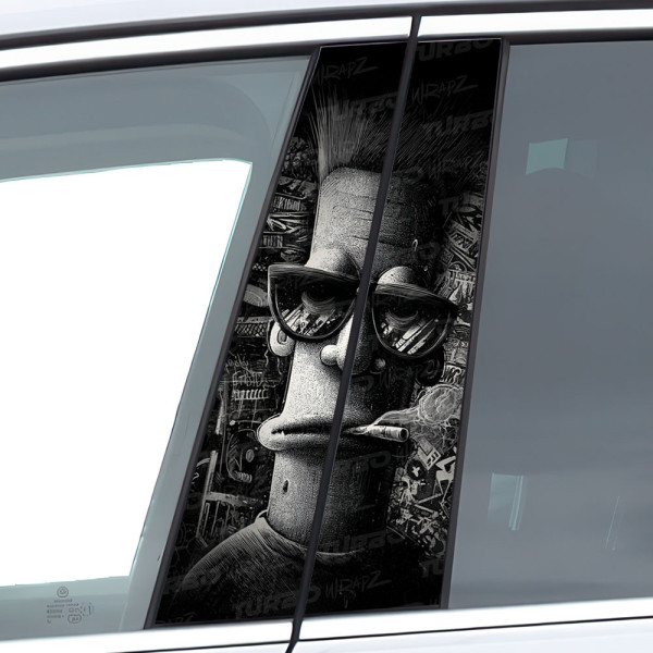 Sticker for car pillar Chill man | TurboWrapz.com