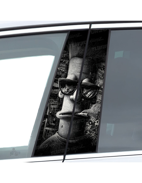 Sticker for car pillar Chill man | TurboWrapz.com