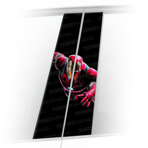 Naklejka na słupek samochodowy Iron man w locie | TurboWrapz.com