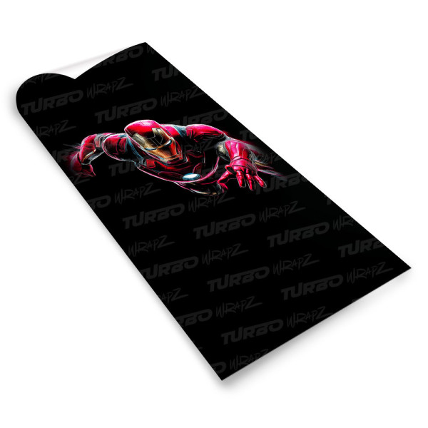 Sticker for car pillar Iron man w locie | TurboWrapz.com