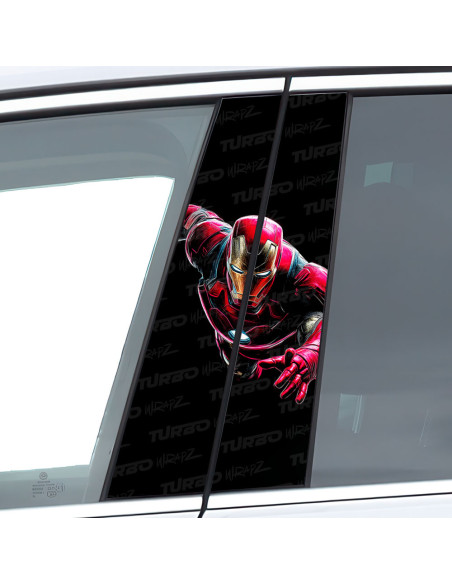 Sticker for car pillar Iron man w locie | TurboWrapz.com
