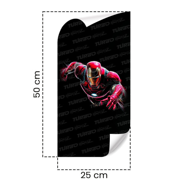 Sticker for car pillar Iron man w locie | TurboWrapz.com