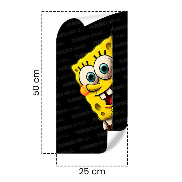 Sticker for car pillar Spongebob look 2 | TurboWrapz.com