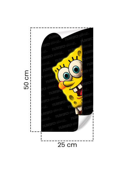Sticker for car pillar Spongebob look 2 | TurboWrapz.com