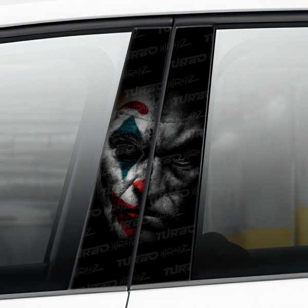 Naklejka na słupek samochodowy Joker vs Batman | TurboWrapz.com