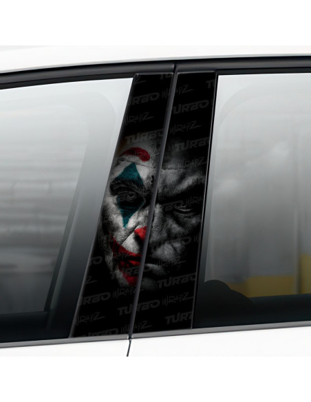 Sticker for car pillar Joker vs Batman | TurboWrapz.com