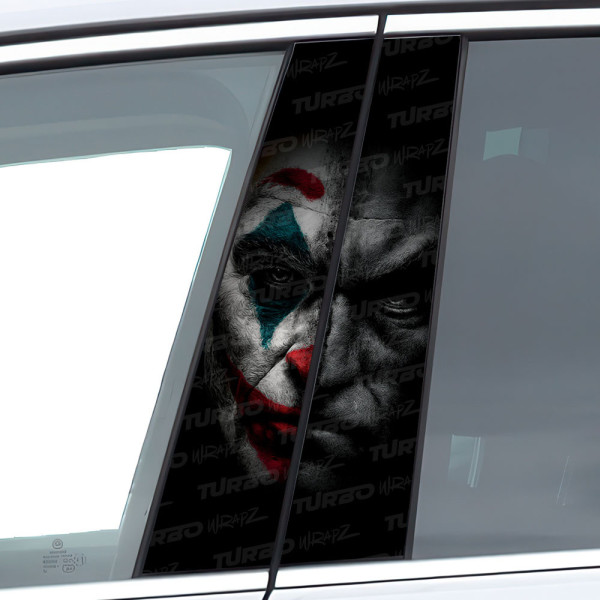 Sticker for car pillar Joker vs Batman | TurboWrapz.com