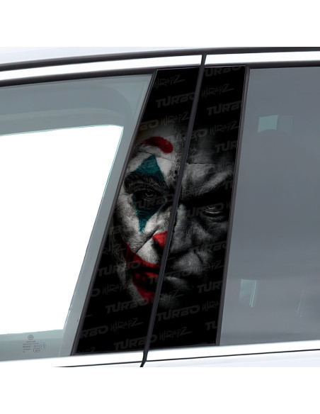 Naklejka na słupek samochodowy Joker vs Batman | TurboWrapz.com