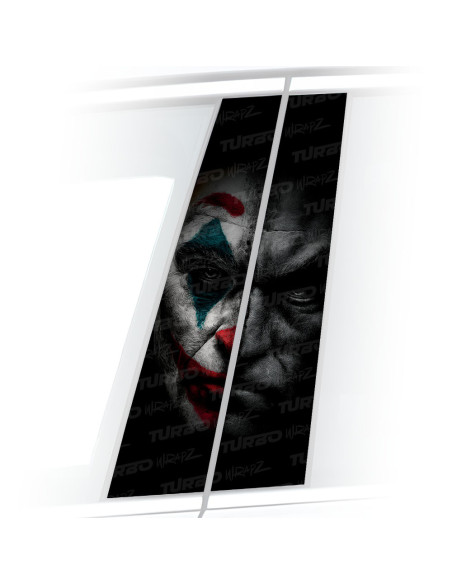 Naklejka na słupek samochodowy Joker vs Batman | TurboWrapz.com
