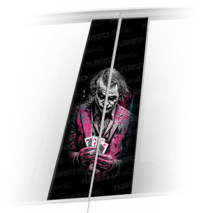 Sticker for car pillar Joker z kartami | TurboWrapz.com
