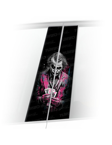 Sticker for car pillar Joker z kartami | TurboWrapz.com