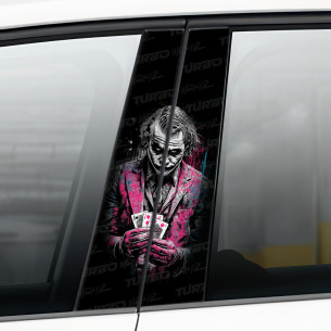 Sticker for car pillar Joker z kartami | TurboWrapz.com 2
