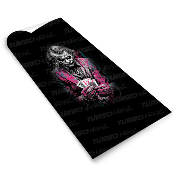 Sticker for car pillar Joker z kartami | TurboWrapz.com