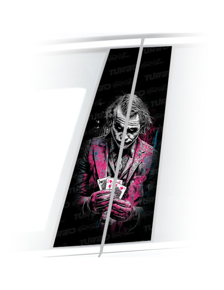 Sticker for car pillar Joker z kartami | TurboWrapz.com