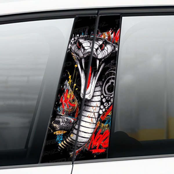 Naklejka na słupek samochodowy Kobra Street Art | TurboWrapz.com