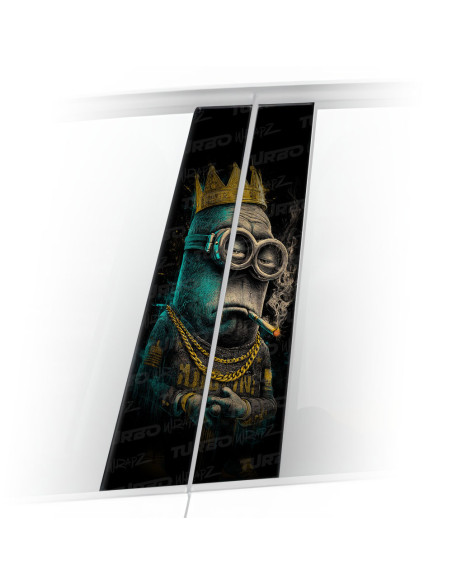 Sticker for car pillar Minionek - Król gangsterów | TurboWrapz.com