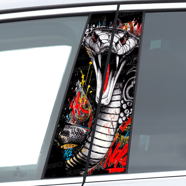 Naklejka na słupek samochodowy Kobra Street Art | TurboWrapz.com