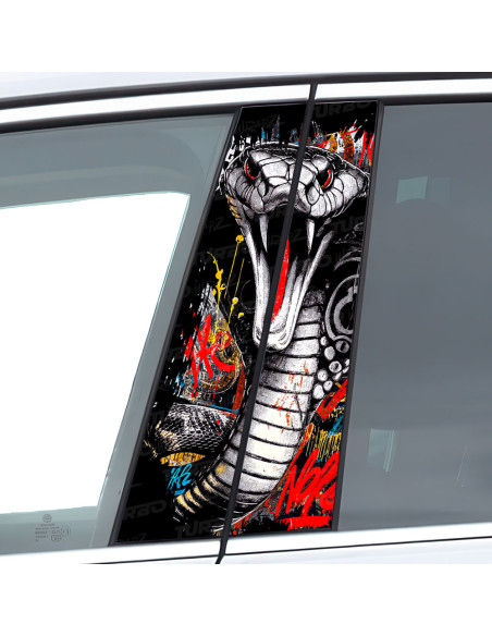 Sticker for car pillar Kobra Street Art | TurboWrapz.com