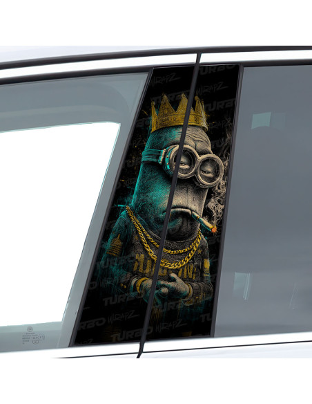 Sticker for car pillar Minionek - Król gangsterów | TurboWrapz.com
