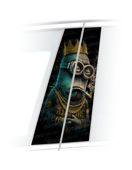 Sticker for car pillar Minionek - Król gangsterów | TurboWrapz.com