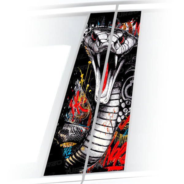 Sticker for car pillar Kobra Street Art | TurboWrapz.com