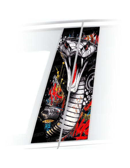 Sticker for car pillar Kobra Street Art | TurboWrapz.com