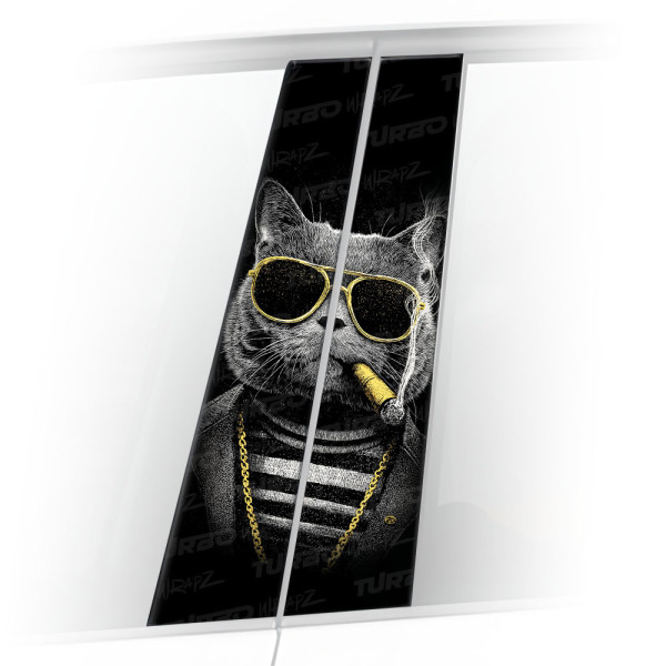 Sticker for car pillar Kot Gangster | TurboWrapz.com