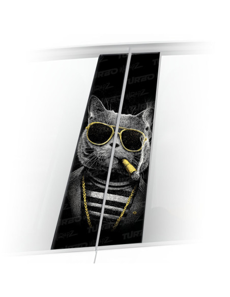 Naklejka na słupek samochodowy Kot Gangster | TurboWrapz.com